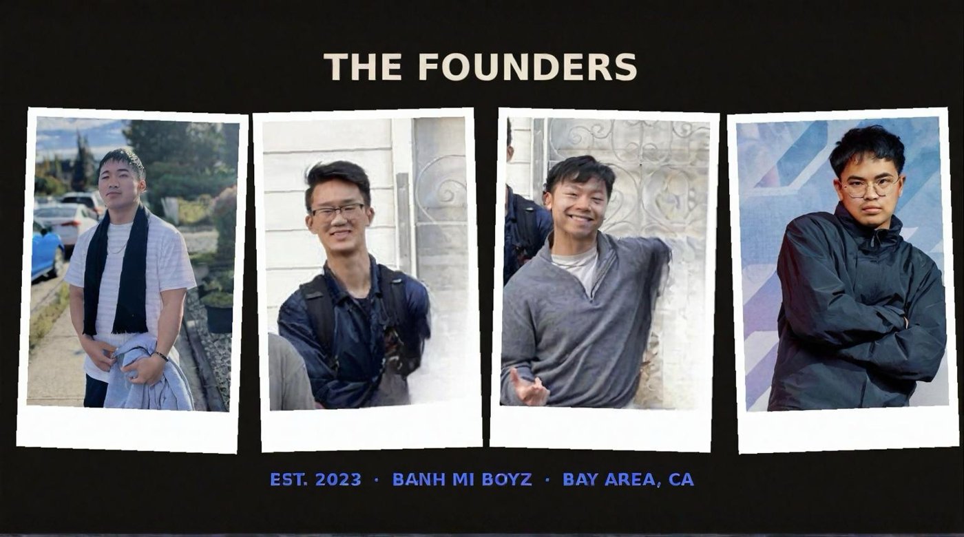 The founders of Banh Mi Boyz: Josh Citajaya, Brian Lin, Chris Pham, Jeremy Olea